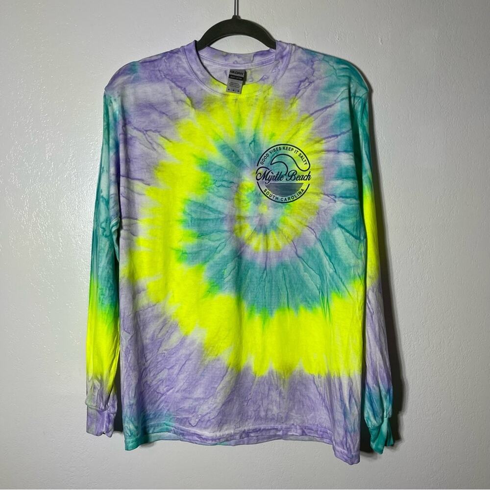 Gildan, Tie Dye Myrtle Beach Long Sleeve Shirt. Size Medium. Like new condition!